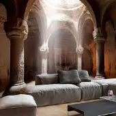 Karo-art 196cm X 140cm - Zelfklevend fotobehang - Tempel, 8 maten, premium print