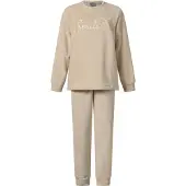 Lunatex - Dames Huispak - Pyjama - Beige - Maat L