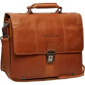 The Chesterfield Brand Stuttgart Koffer Leer 38 cm Laptop compartiment bruin