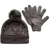 Dare 2b Dare2B Dames Crystal Clear Muts en Handschoenen Set Zwart
