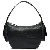 Coccinelle Large Leather Shoulder Bag In Black Maat: OS | Schoudertassen Outlet | Dames | Zwart