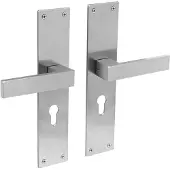 Intersteel Deurkruk Amsterdam op schild profielcilindergat 55mm - RVS