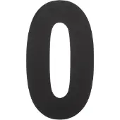 Intersteel Deurbeslag | Huisnummer 0 | | 50 cm (XXL, RVS, Mat Zwart)