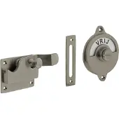 Intersteel | WC-overslag met bocht vrij / bezet | Nikkel Mat