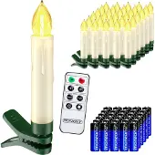 Monzana Kerstboomverlichting 30 LED Kaarsen Draadloos Warmwit