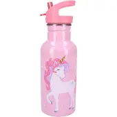 Prêt Unicorn Drinkfles en Schoolbeker - Roze - Stainless Steel - 500 ml