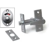 Dulimex Insteekgrendel met WC garnituur en sluitplaat lengte 70 mm zilvergrijs