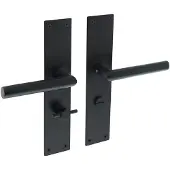 Intersteel Deurkruk Jura met schild 250x55x2mm WC63/8 zwart