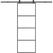 vidaXL Schuifdeur met beslag 76x205 cm ESG-glas en aluminium