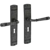Intersteel Klassieke deurklink Helena sleutelgat 56mm oud grijs