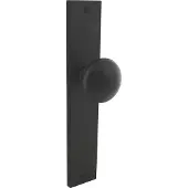Intersteel knopschild rechthoekig 245x45mm vaste knop en wisselstift blind - mat zwart