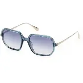 MAX&Co. Max &amp; Co Zonnebril Met Glanzend Turquoise Montuur En Blauwe Kleurovergang