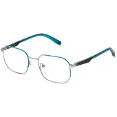 FILA VFI702L 50/18/135 Bril Palladio glanzend met blauwe delen Metaal Kleine maat VFI702L