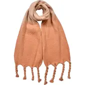 Clayre & Eef Wintersjaal Dames 32x220 cm Bruin Synthetisch
