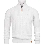 INDICODE JEANS Trui ' Hector ' bruin / wit
