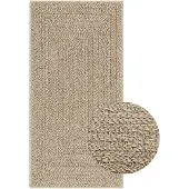 vidaXL Vloerkleed ZIZUR beige binnen en buiten 60x110 cm jute look