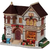 Lemax Village Library battery operated Led Kerst