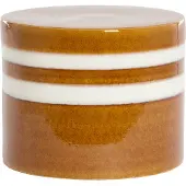 Light & Living Bijzettafel Ø42x34 cm MOOCA keramiek cognac-wit (Bruin, 42x42x34cm)