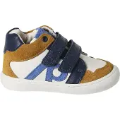 Vertbaudet Leren sneakers met klittenband ecru