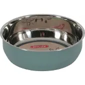 Zolux Ehop Voerbak Inox Groen&Metallic - Voer/Waterbak - Ø10x3.5 cm