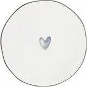 Bastion Collections - Side plate - iris blue heart