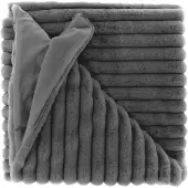 Unique living plaid peppe dark grey -150x200cm