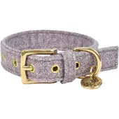 FANTAIL Hondenhalsband Støv Lichtgrijs - Hondenhalsband - 30 cm