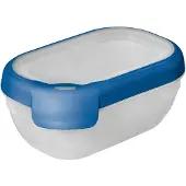 Curver Grand Chef Eco Vershoudbakje - 0,5 liter - Rechthoekig - Transparant/Donkerblauw