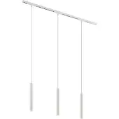 QAZQA Modern railsysteem met 3 witte pendellampen 1-fase - Slimline Keno