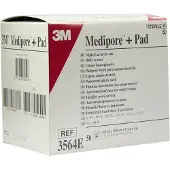 3M Medipore + Pad Steriel Verband met Absorberend Kompres 6cmx10cm 50 St Pleister