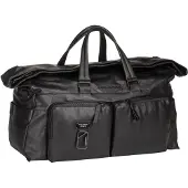 Piquadro Harper Weekender reistas leer 52 cm zwart