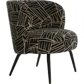 Light & Living Stoel 68x67x72 cm DIEYDA zwart-wit+zwart