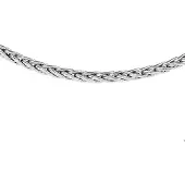 The Jewelry Collection Zilver Gerhodineerde Collier vossestaart 4 1321593 43 cm