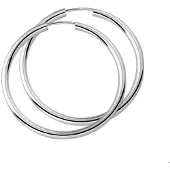 Trendjuwelier huiscollectie TFT Creolen Ronde Buis Zilver Glanzend 2.5 mm x 38 mm