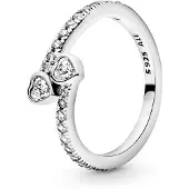 Pandora Valentine´s Day Two Sparkling Hearts Ring