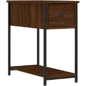 vidaXL Nachtkastje 30x60x60 cm bewerkt hout bruin eikenkleur