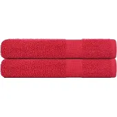 vidaXL Handdoeken FROGN 2 st 100x200 cm 360 g/m² rood