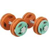 Gorilla Sports Dumbbellset 30 kg gripper gietijzer rubber coating