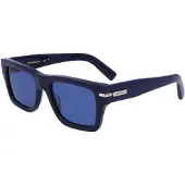 Ferragamo Zonnebril - - SF2033S - Blauwe acetaat - Vierkant 53/20/145 - Man
