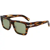 Ferragamo Zonnebril - - SF2033S - Gestreept bruin - Acetaat - Vierkant 53mm