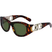 Ferragamo Bruine Acetaat Zonnebril