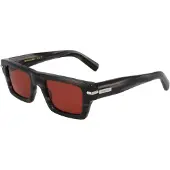 Salvatore Ferragamo Zonnebril SF2034S 50/22/145 Gestreept grijs Acetaat MAN SF2034S
