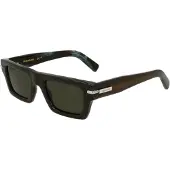 Ferragamo Zonnebril - - SF2034S - Acetaat - Groen (Gestreept kaki) - Vierkant 50/22/145