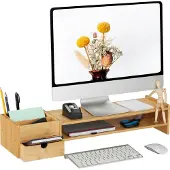 Relaxdays Bamboo, Monitorstijgers, Bruin