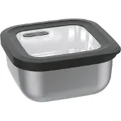 GEFU PROVIDO Voorraadpot - 400 ml - Luchtdicht Bewaarblik - Glas/RVS - Stapelbaar