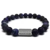 Fashion Jewelry Armband Heren - Natuursteen - Blue Quero - Medium 17cm