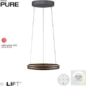 Paul Neuhaus Strakke hanglamp Pure E-Loop zwart