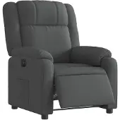 vidaXL Fauteuil elektrisch verstelbaar stof donkergrijs
