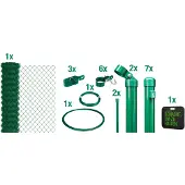 Alberts Draadgaasafrastering Hoogte: 80 - 200 cm, totale lengte: 15 - 100 m, voor plaatsing in beton (set)