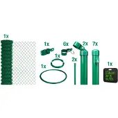Alberts Draadgaasafrastering Hoogte: 80 - 200 cm, totale lengte: 15 - 100 m, voor plaatsing in beton (set)